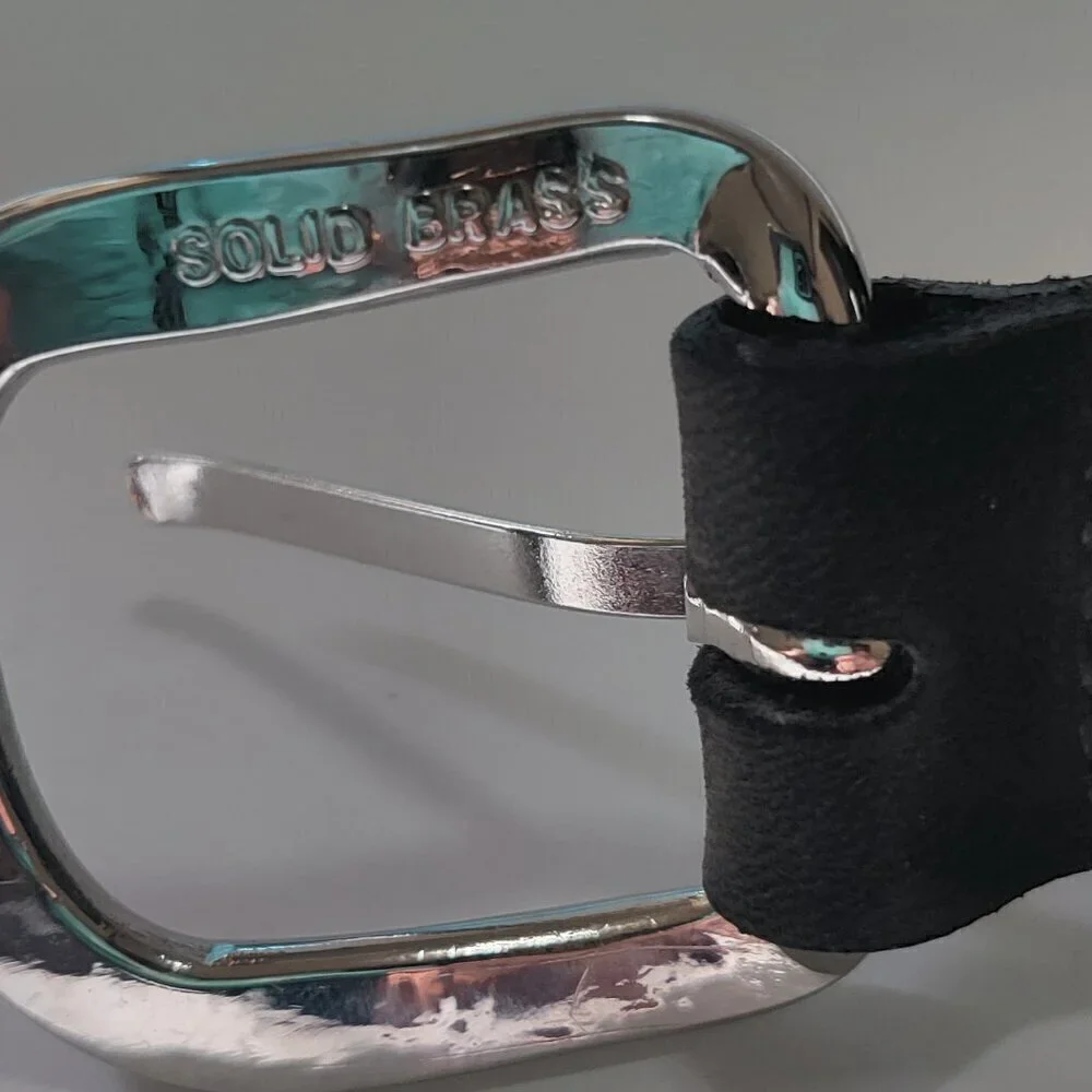 Zep Pro Belt with solid brass buckle and metal Sailfish on Suede. Woven balance